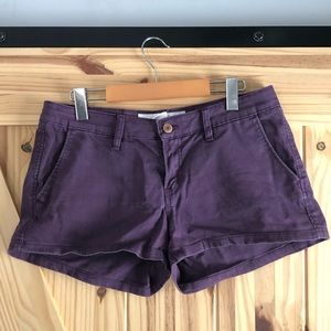 H&M Denim Shorts in Plum. Size 8.